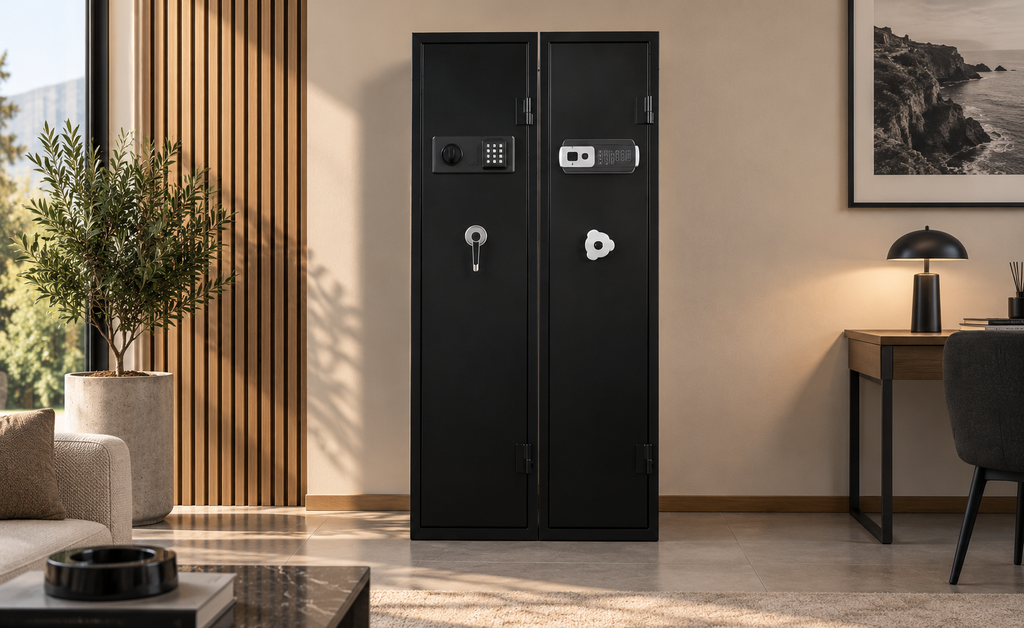 Armoire de sécurité connectée en acier inoxydable ValSafe — vue produit 2