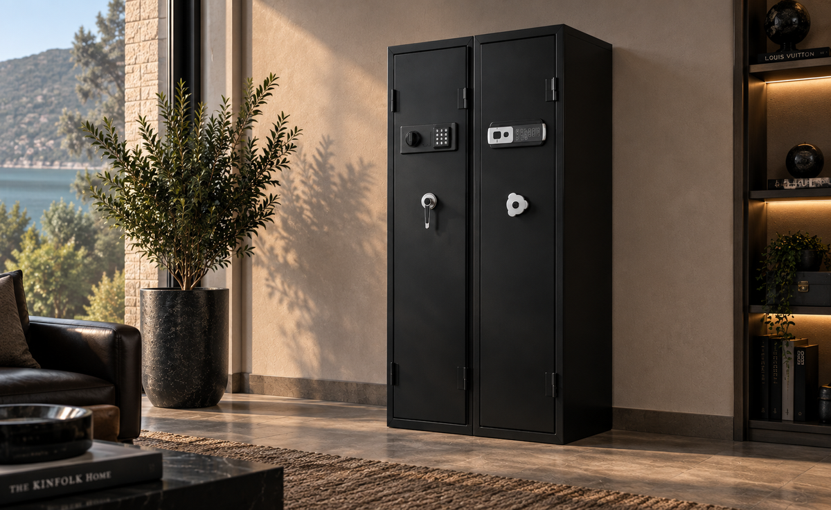 Armoire de sécurité connectée en acier inoxydable ValSafe — vue produit 4