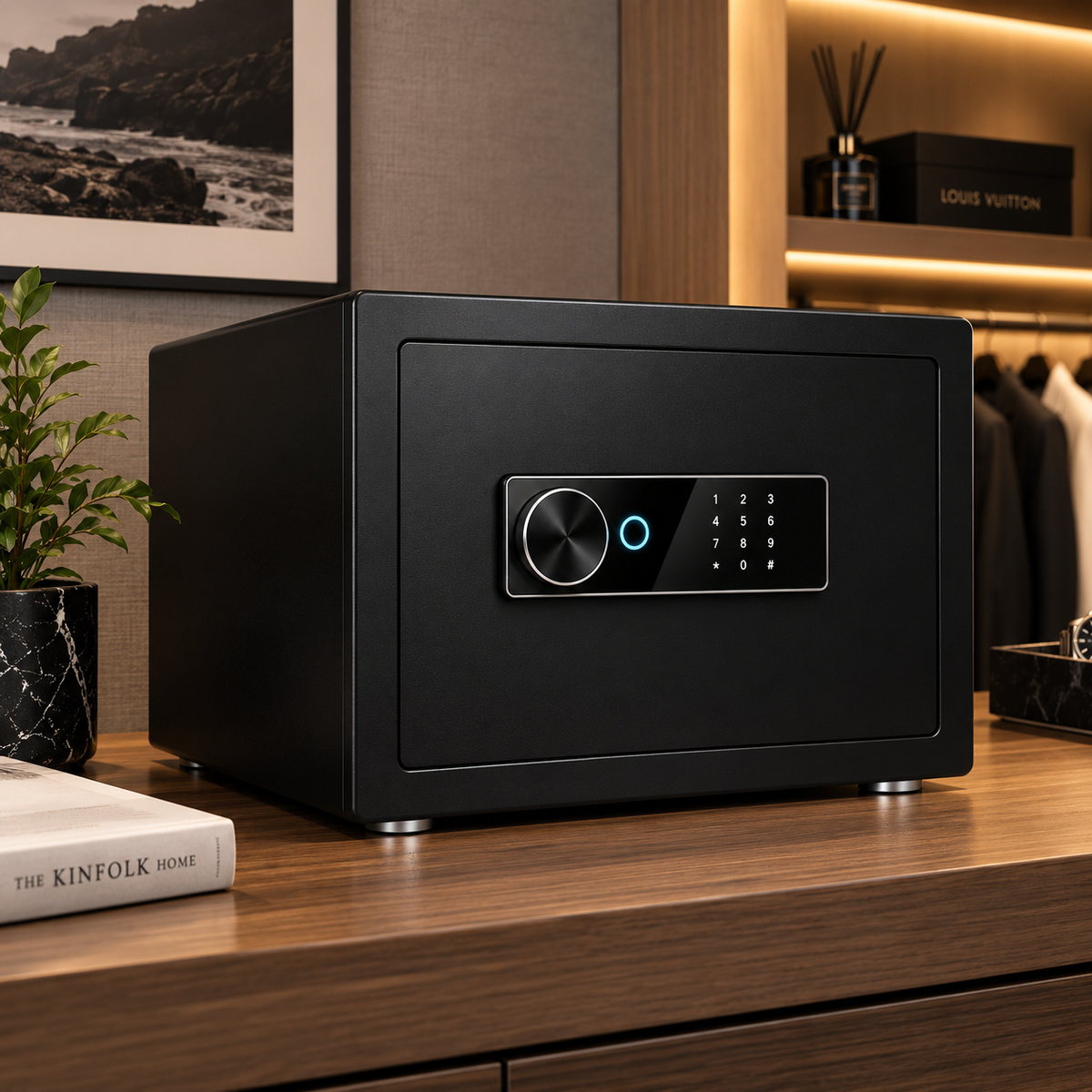 Coffre-fort électronique compact en acier ValSafe — vue produit 2
